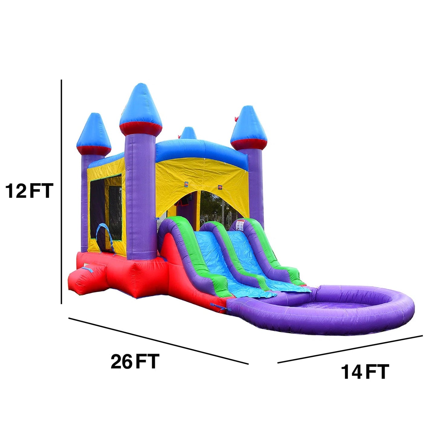 Colour Craze Bounce & Slide Combo - Inflatables - Rockin’ Party Rentals