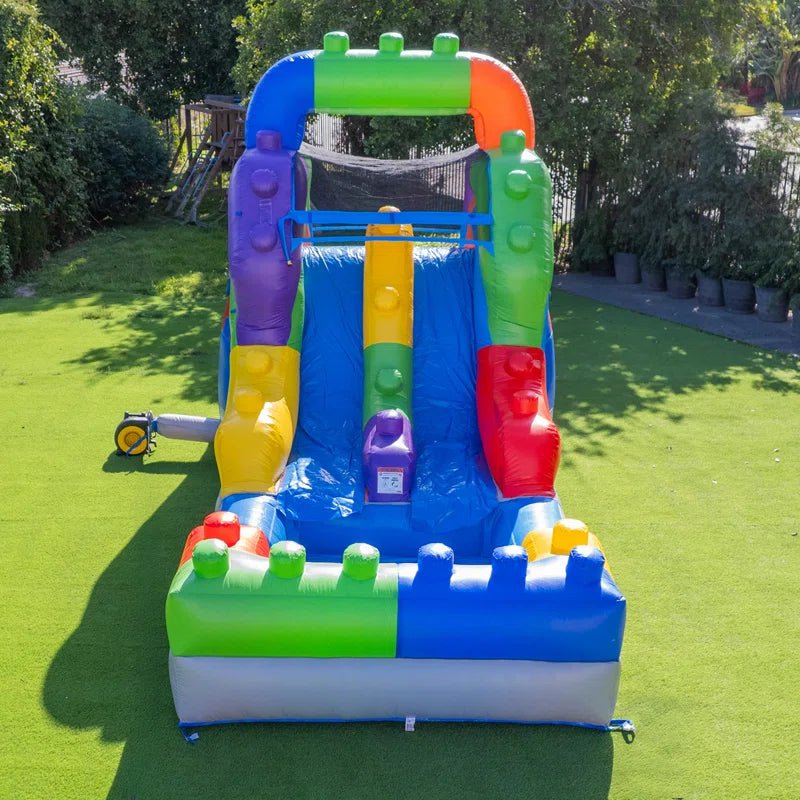 NEW! Brick Blitz Dual Lane Water Slide (12 Ft.) - Inflatables - Rockin’ Party Rentals