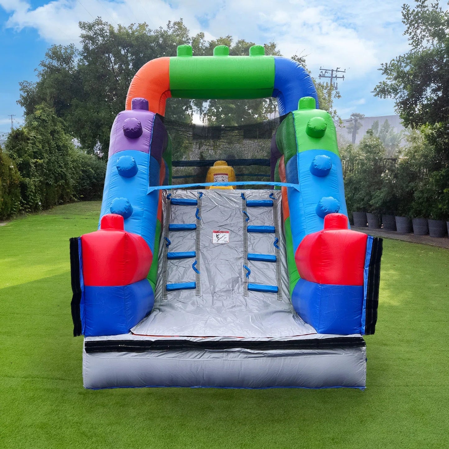 NEW! Brick Blitz Dual Lane Water Slide (12 Ft.) - Inflatables - Rockin’ Party Rentals