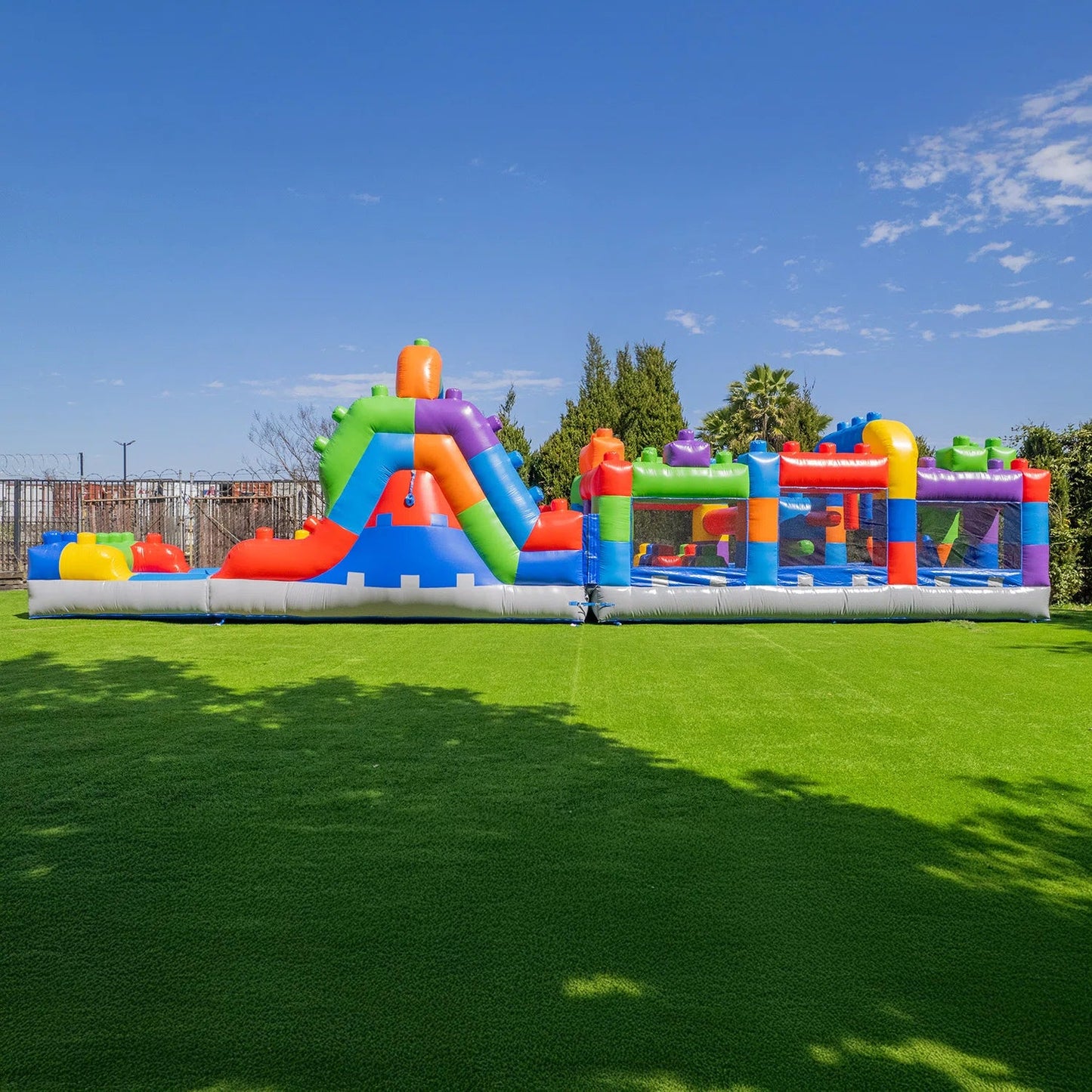 NEW! Brick Blitz Obstacle Waterpark (42 Ft.) - Inflatables - Rockin’ Party Rentals