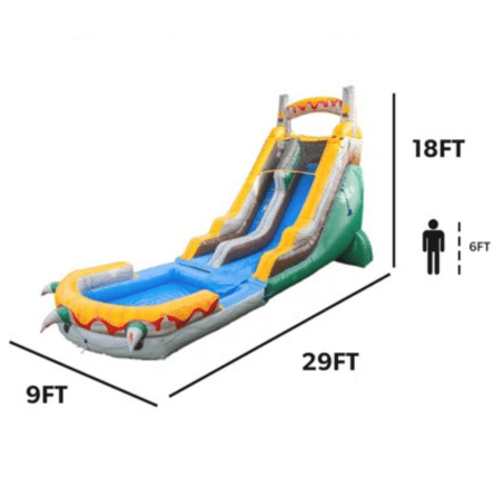 NEW! Jurassic Splash Water Slide (18 Ft.) - Inflatables - Rockin’ Party Rentals