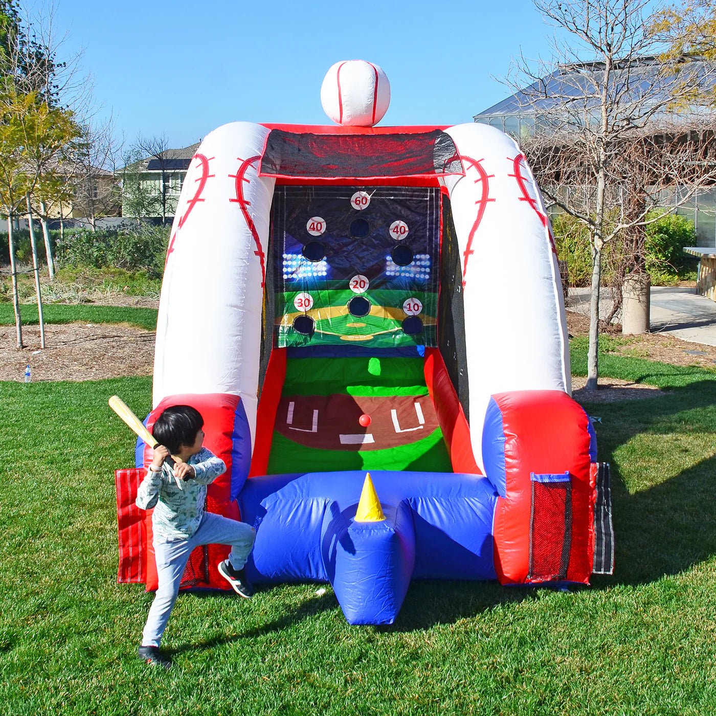 3 - in - 1 Sports Zone ⚾🏀⚽ - Inflatable Games - Rockin’ Party Rentals
