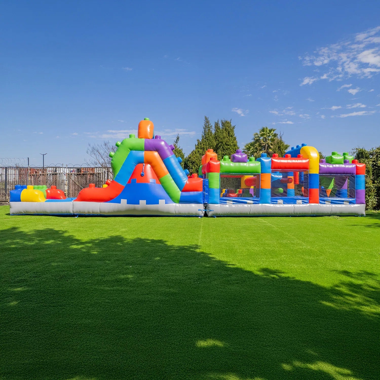 NEW! Brick Blitz Obstacle Waterpark (42 Ft.) - Inflatables - Rockin’ Party Rentals